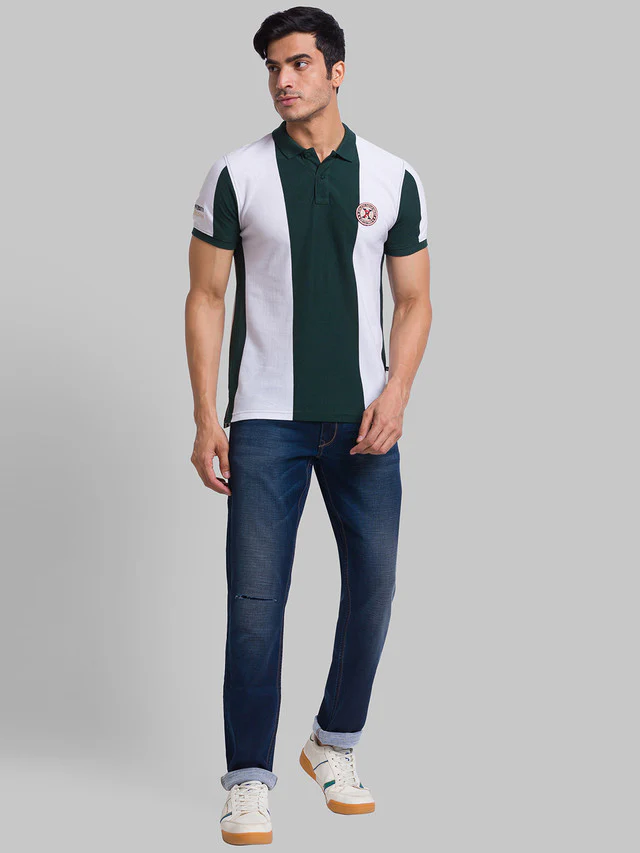 Parx Men Blue Woven Design Slim Tapered Fit Jeans - Image 5