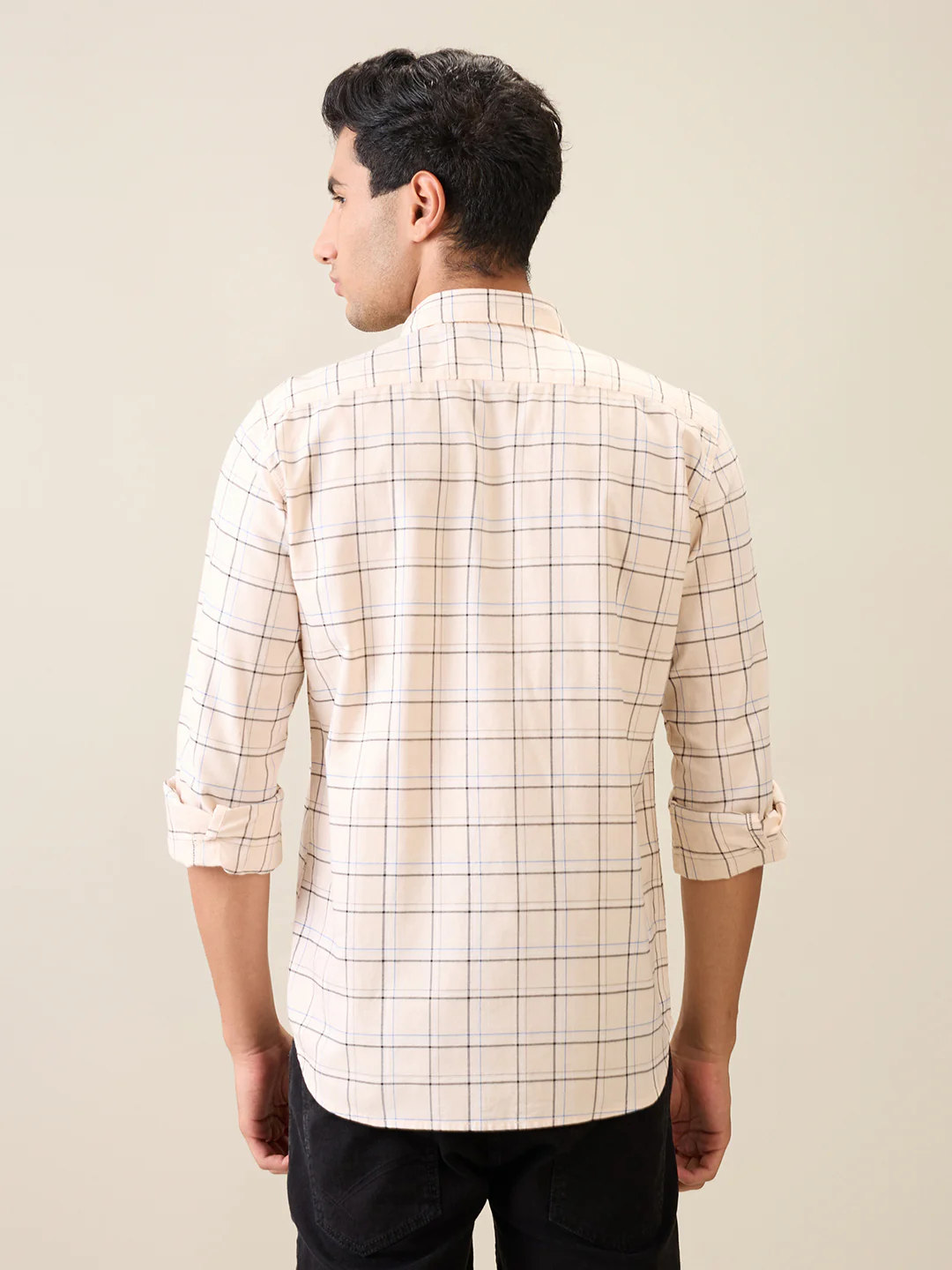 Parx Men Brown Checks Slim Fit Cotton Casual Shirt - Image 4