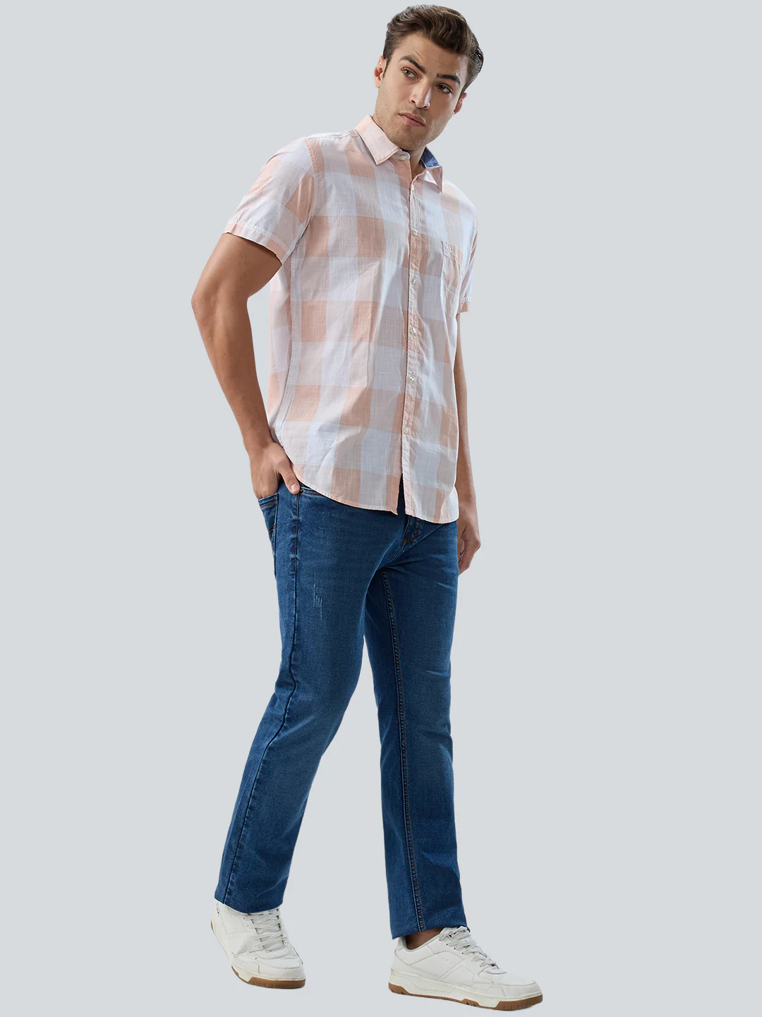 Parx Men Brown Print Slim Fit Cotton Shirt - Image 5