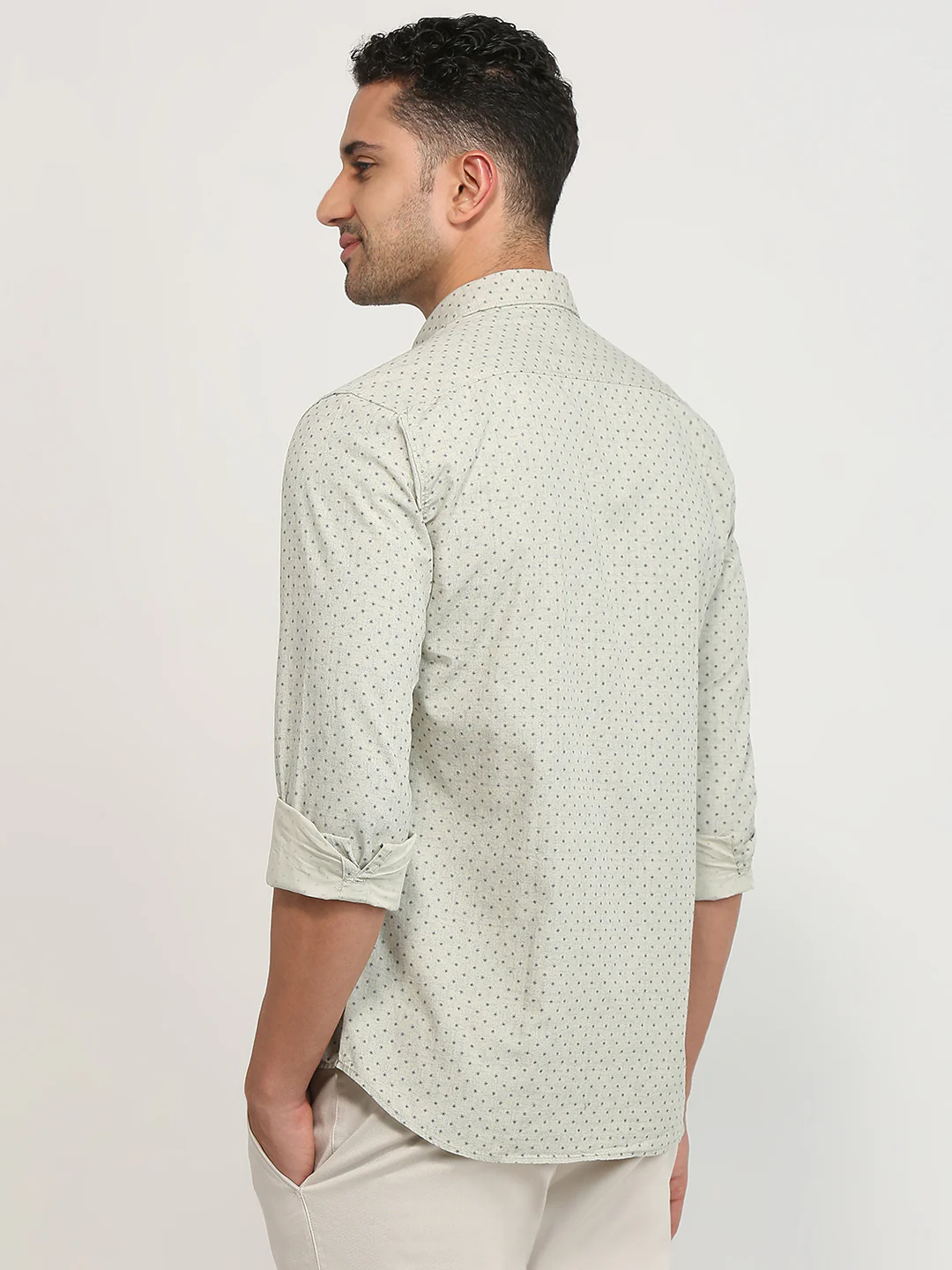 Parx Men Brown Printed Slim Fit Cotton Casual Shirt - Image 4