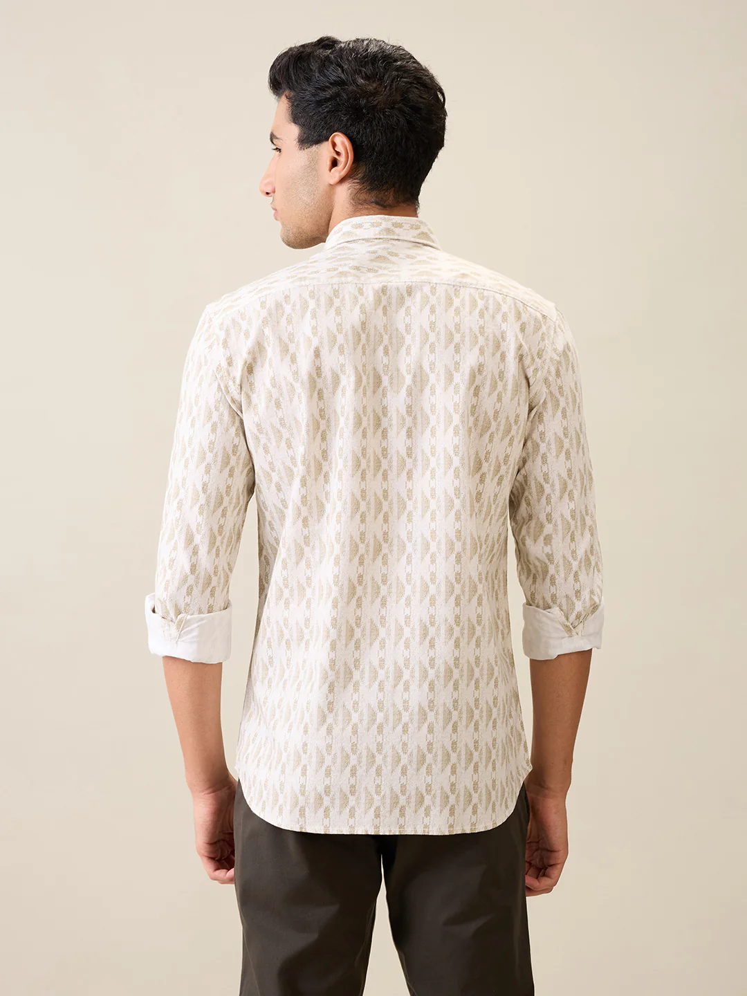Parx Men Brown Printed Slim Fit Cotton Casual Shirt - Image 4