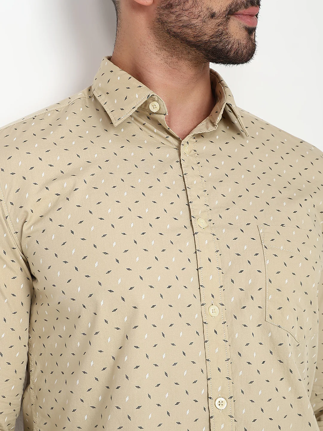 Parx Men Brown Printed Slim Fit Cotton Casual Shirt - Image 6