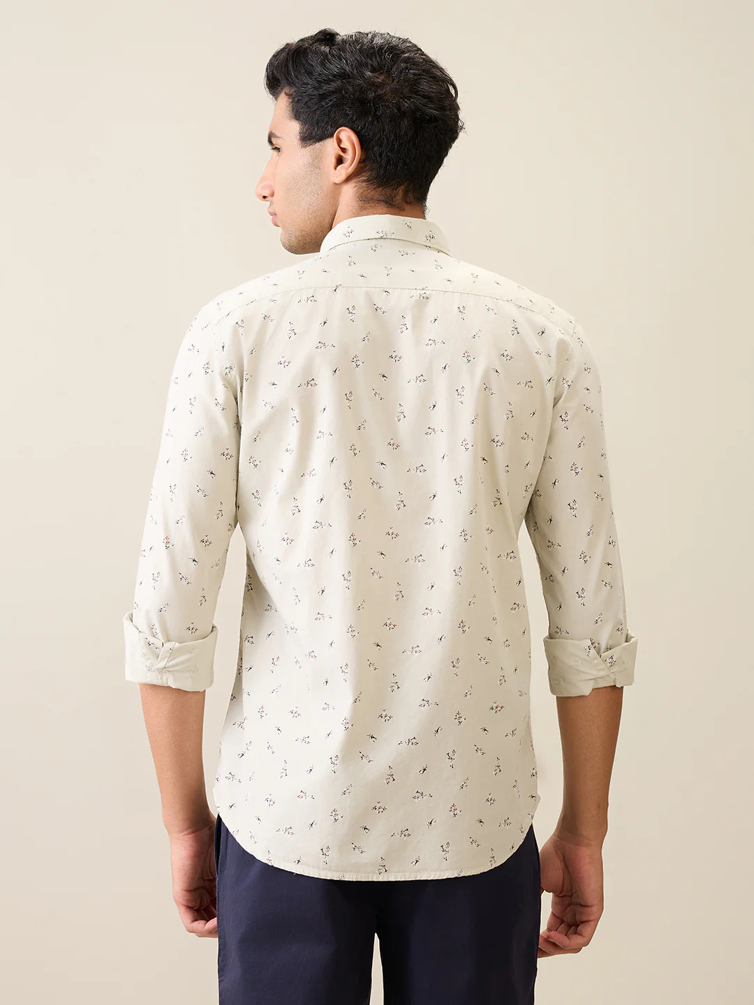 Parx Men Brown Printed Slim Fit Cotton Casual Shirt - Image 4