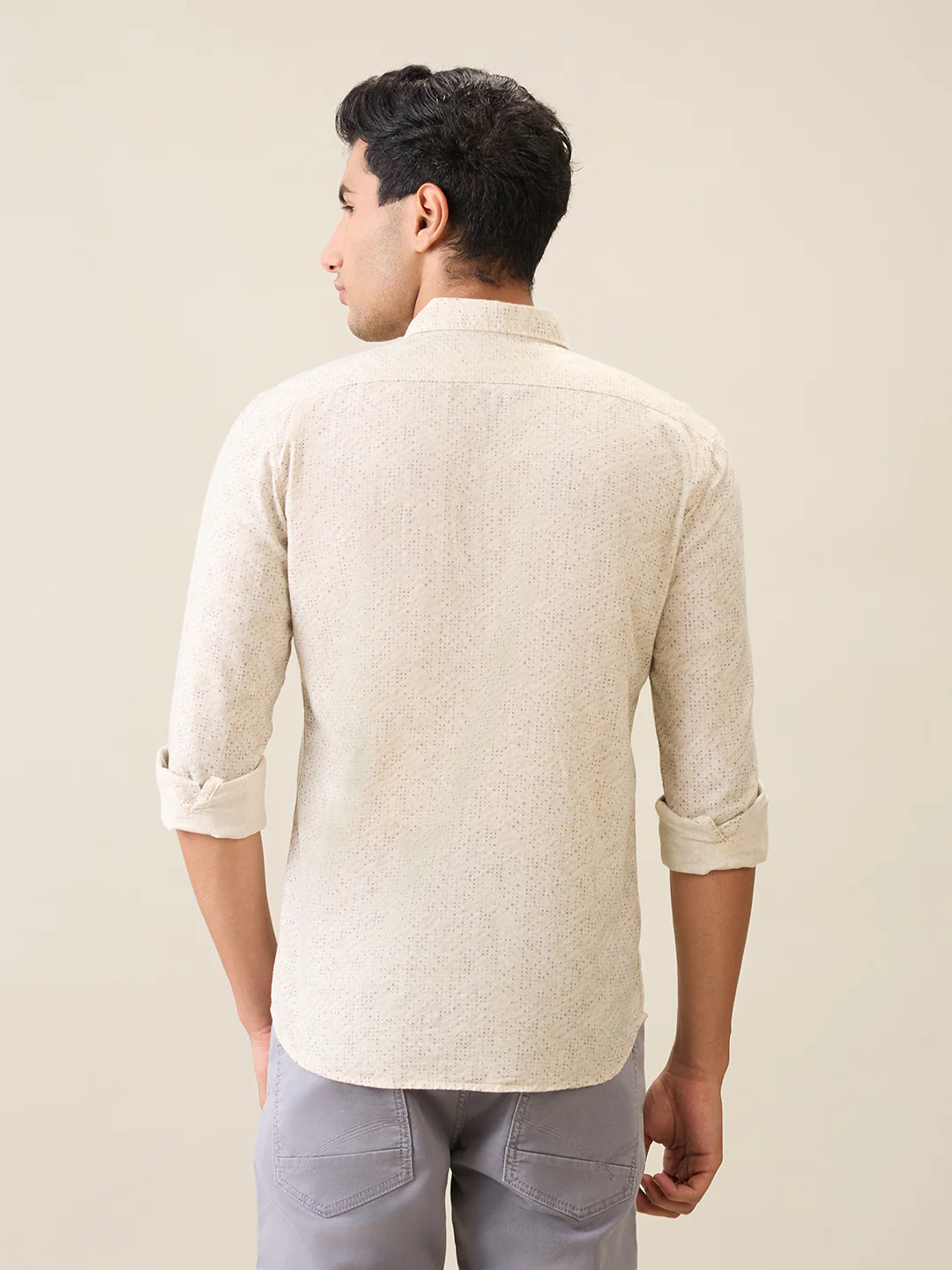 Parx Men Brown Printed Slim Fit Cotton Casual Shirt - Image 4