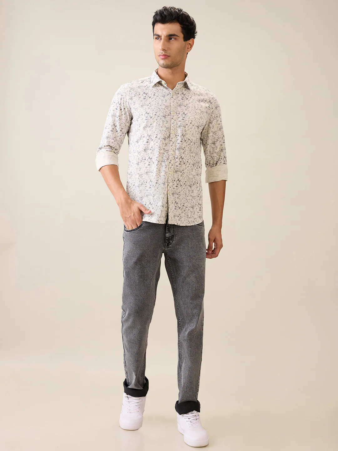 Parx Men Brown Printed Slim Fit Cotton Casual Shirt - Image 5