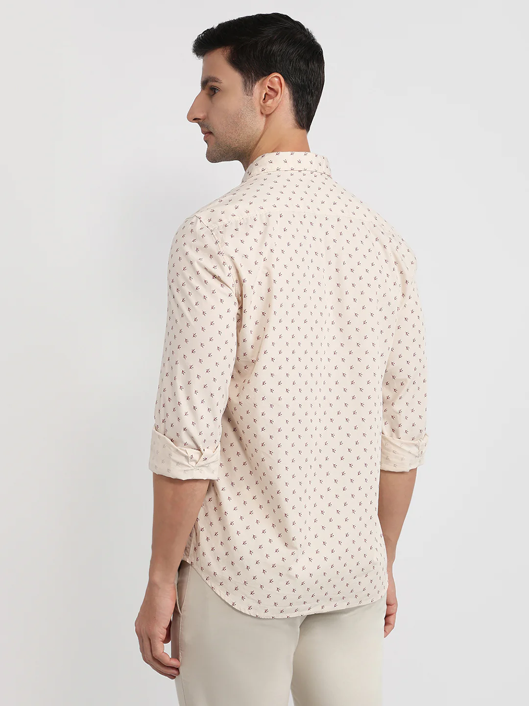 Parx Men Brown Printed Slim Fit Cotton Casual Shirt - Image 4