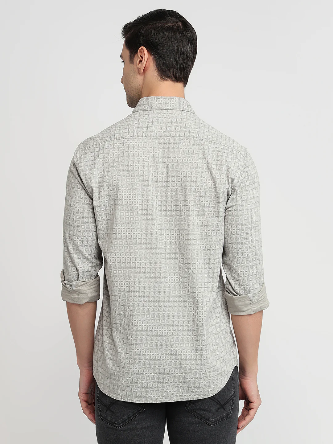 Parx Men Brown Printed Slim Fit Cotton Casual Shirt - Image 4