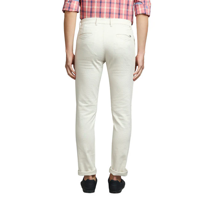 Parx Men Brown Solid Low Rise Tapered Fit Cotton Blend Trouser - Image 4