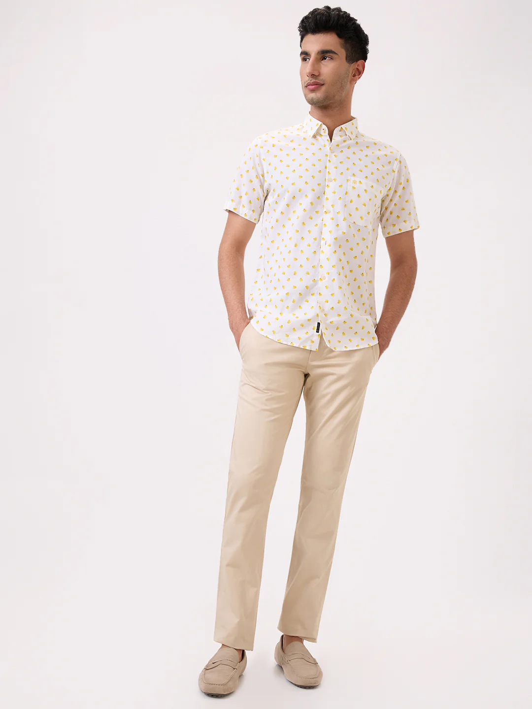 Parx Men Brown Solid Low Rise Tapered Fit Cotton Blend Trouser - Image 5