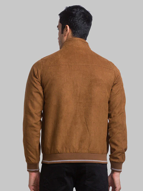 Parx Men Brown Solid Polyester Jacket - Image 4