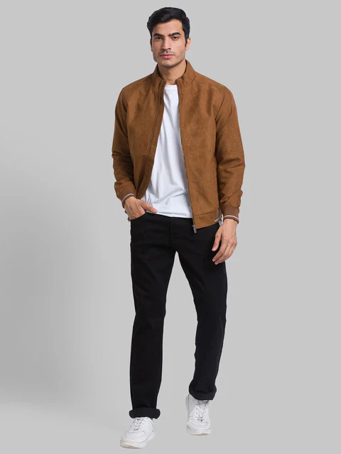 Parx Men Brown Solid Polyester Jacket - Image 5