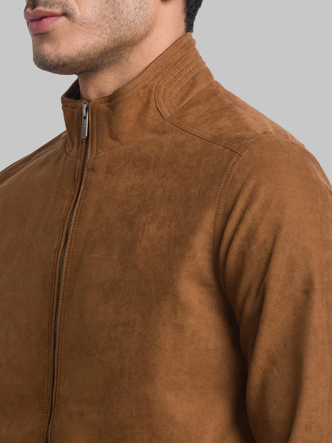 Parx Men Brown Solid Polyester Jacket - Image 6