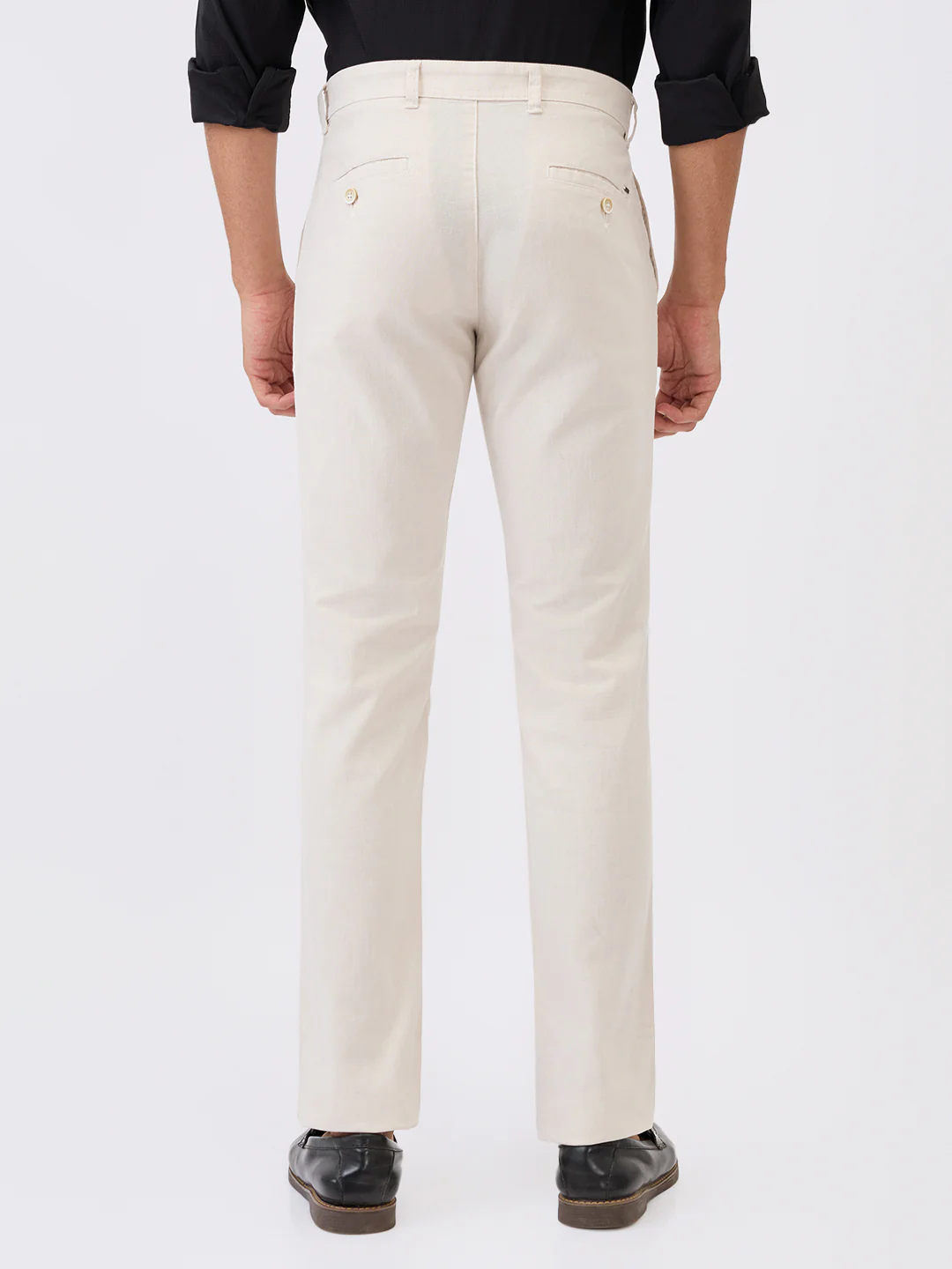 Parx Men Brown Solid Slim Tapered Fit Cotton Trouser - Image 4