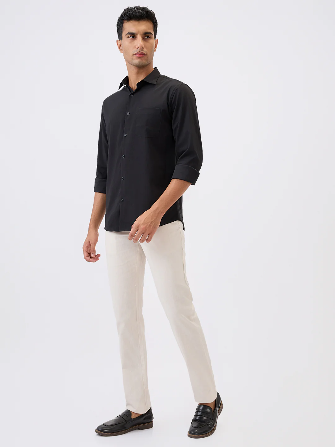 Parx Men Brown Solid Slim Tapered Fit Cotton Trouser - Image 5