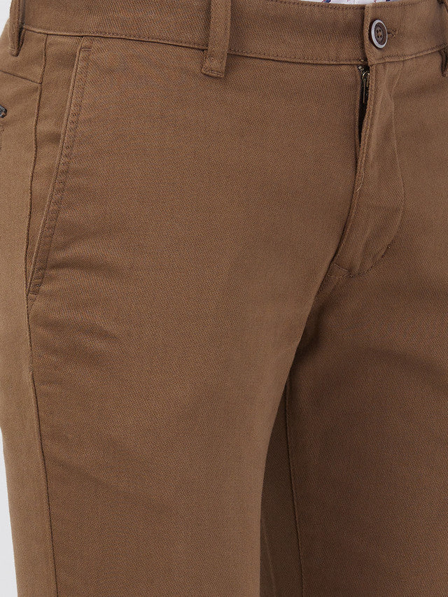 Parx Men Brown Solid Super Slim Cotton Blend Trouser - Image 6
