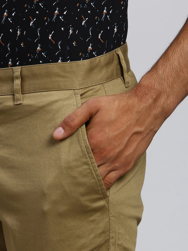 Parx Men Brown Solid Tapered Fit Trouser - Image 6