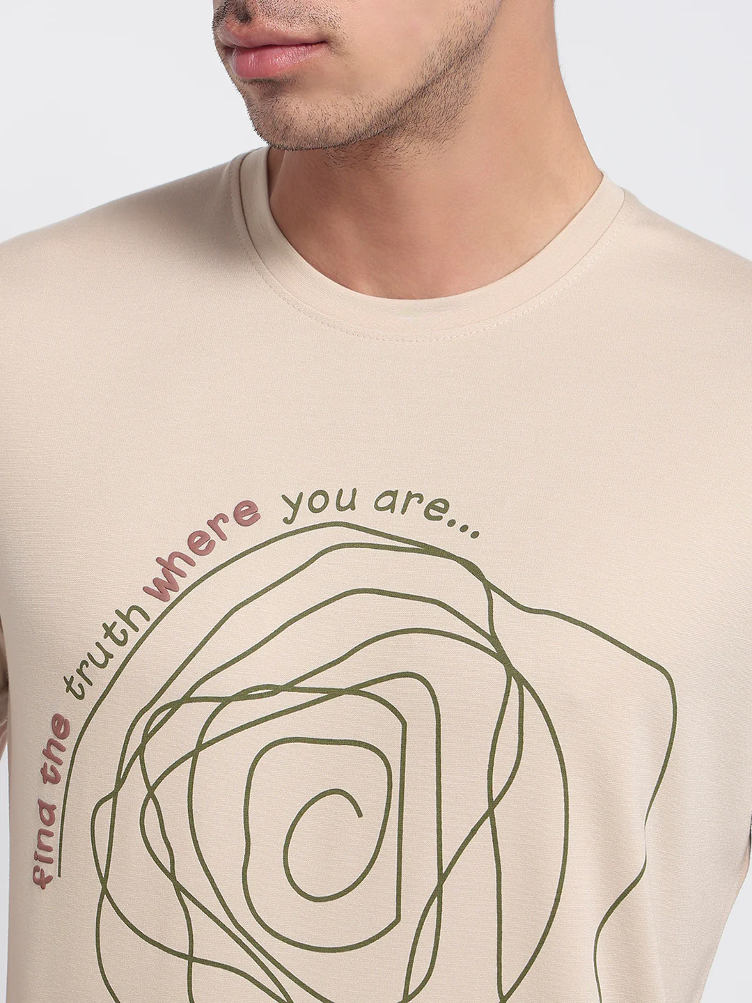 Parx Men Fawn Regular Fit Graphic Round Neck Collar T-Shirt - Image 6