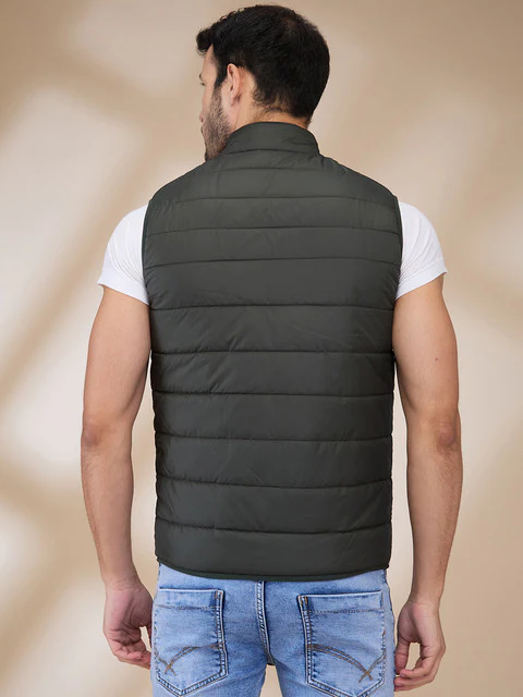 Parx Men Green Checks Polyester Jacket - Image 4