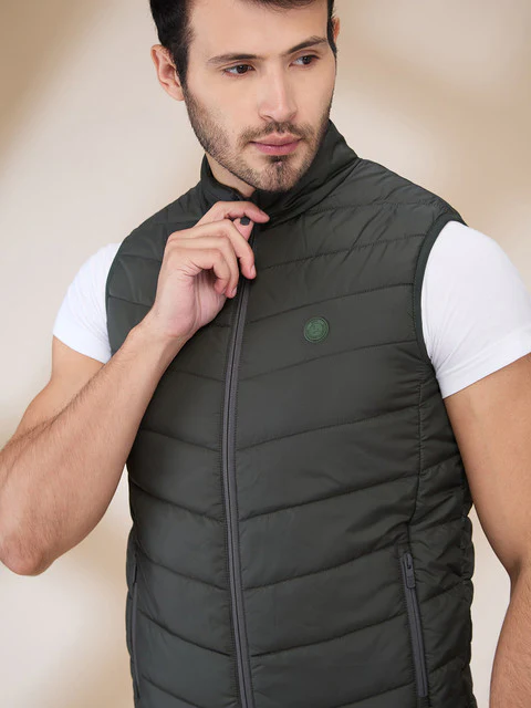 Parx Men Green Checks Polyester Jacket - Image 5