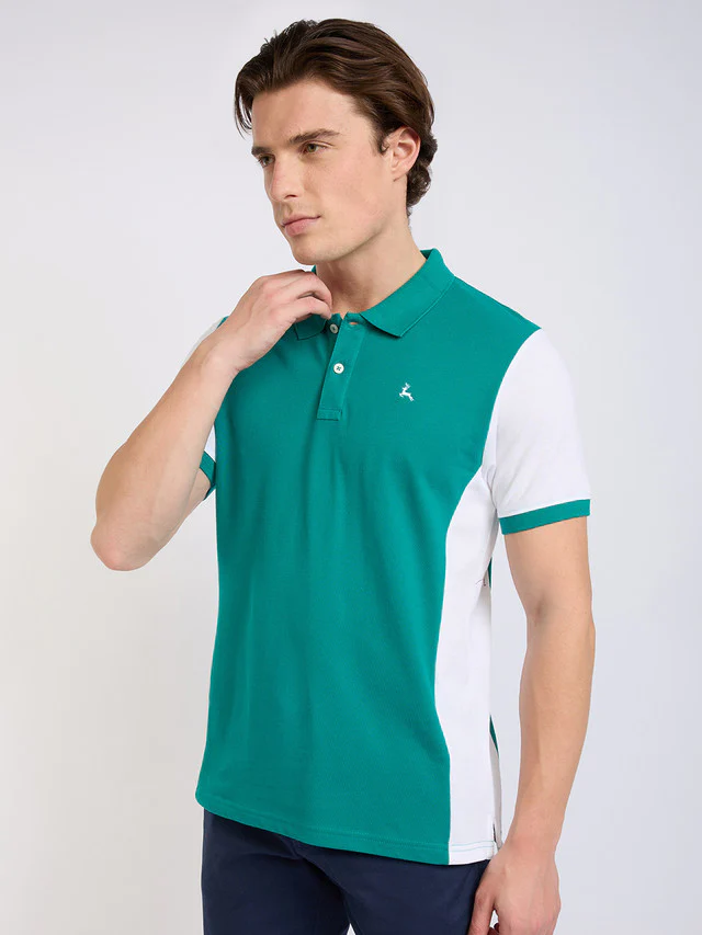 Parx Men Green Cut & Sew Regular Fit Cotton Blend T-Shirt - Image 3