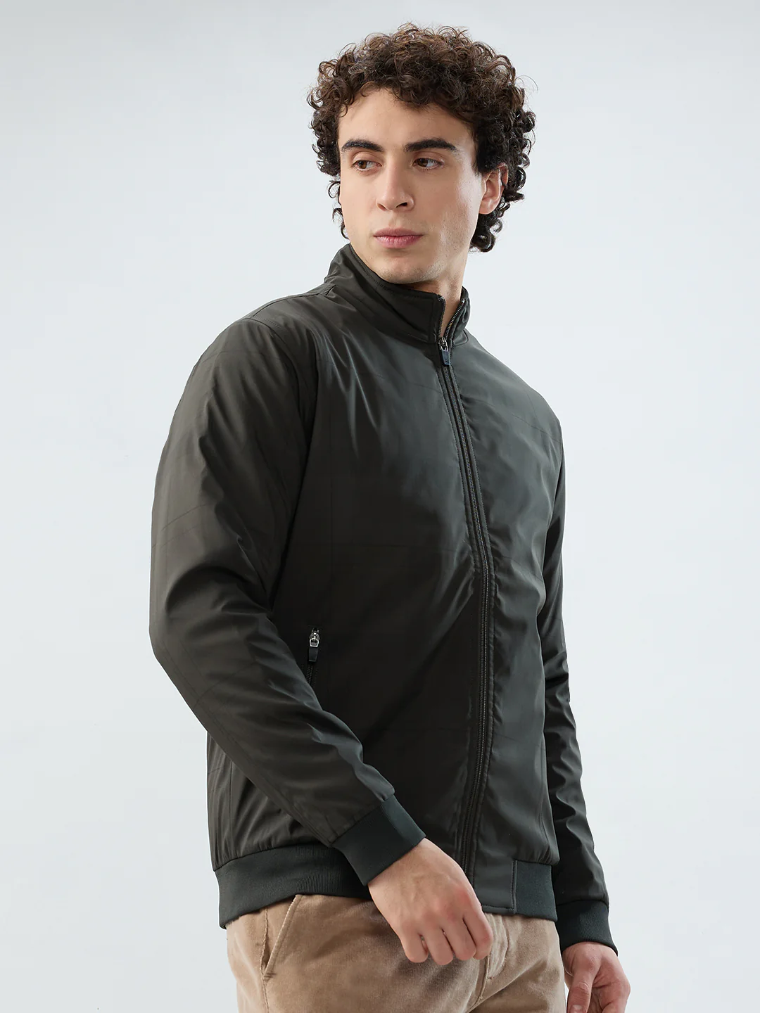 Parx Men Green Print Polyester Jacket/Winterwear - Image 2