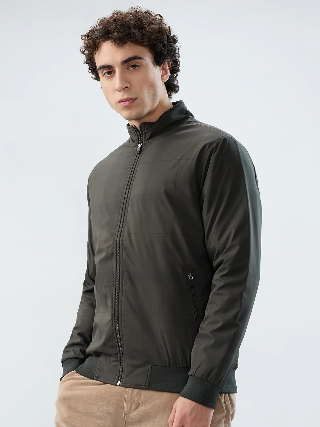 Parx Men Green Print Polyester Jacket/Winterwear - Image 3