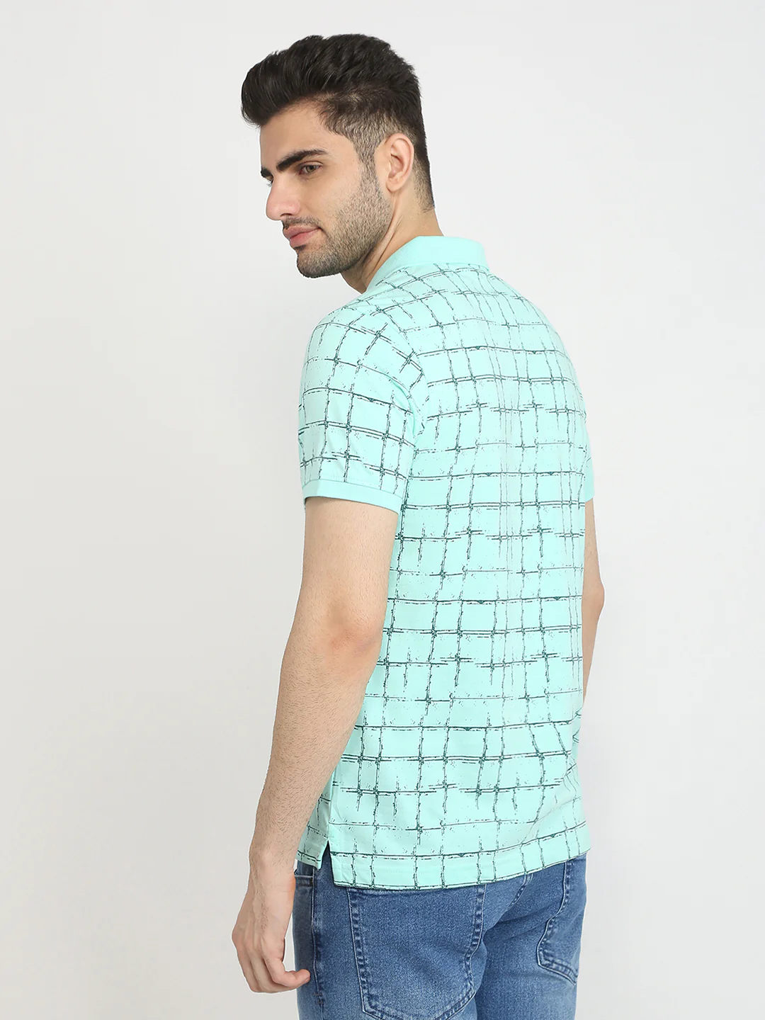 Parx Men Green Printed Regular Fit Cotton Blend T-Shirt - Image 4