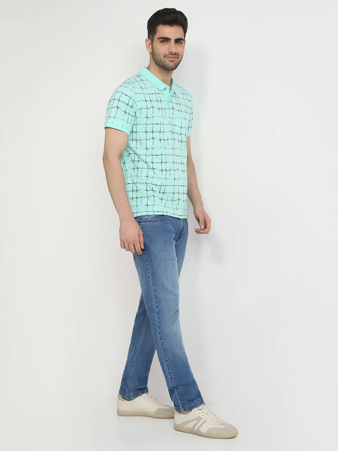 Parx Men Green Printed Regular Fit Cotton Blend T-Shirt - Image 5