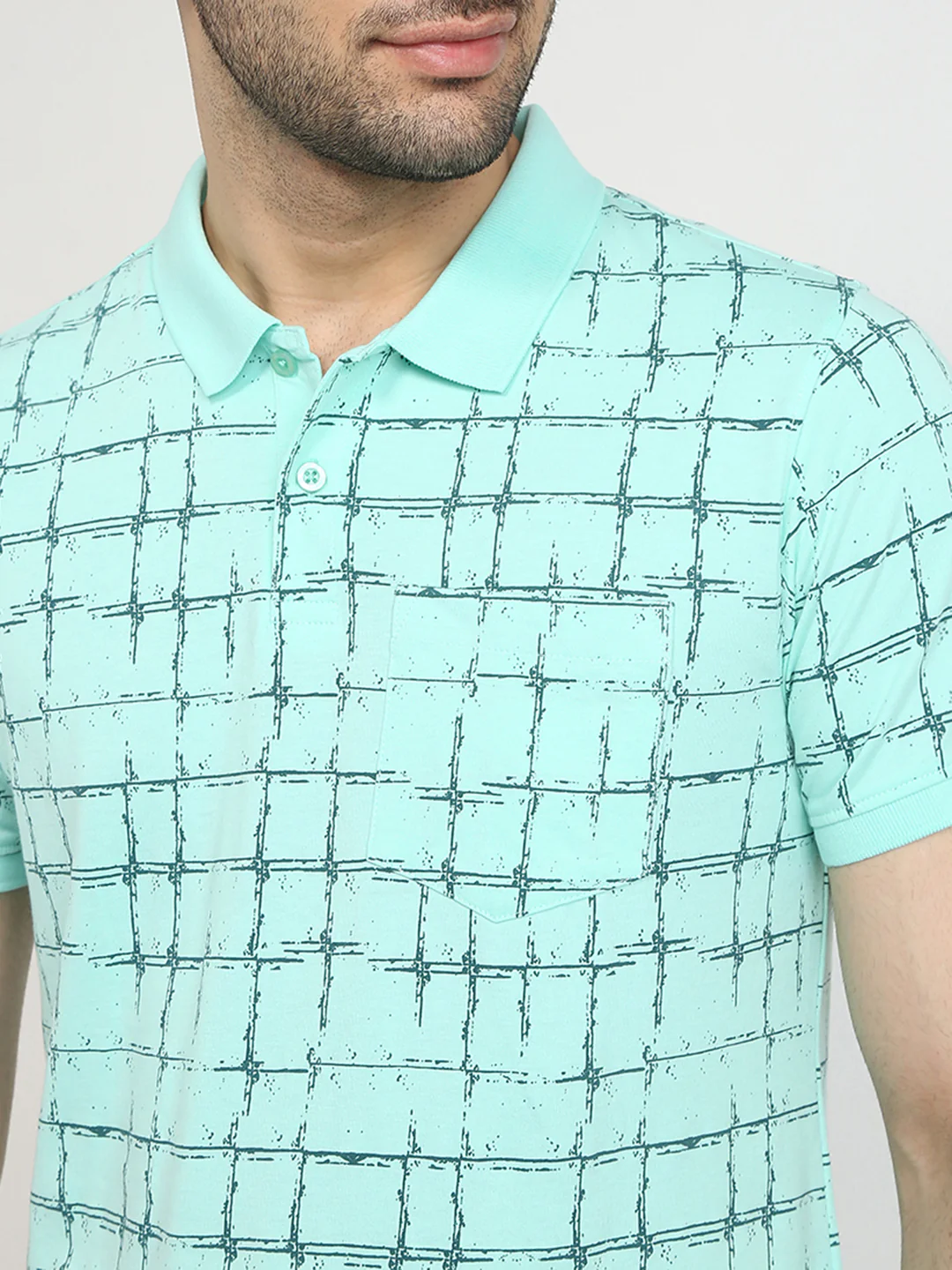Parx Men Green Printed Regular Fit Cotton Blend T-Shirt - Image 6