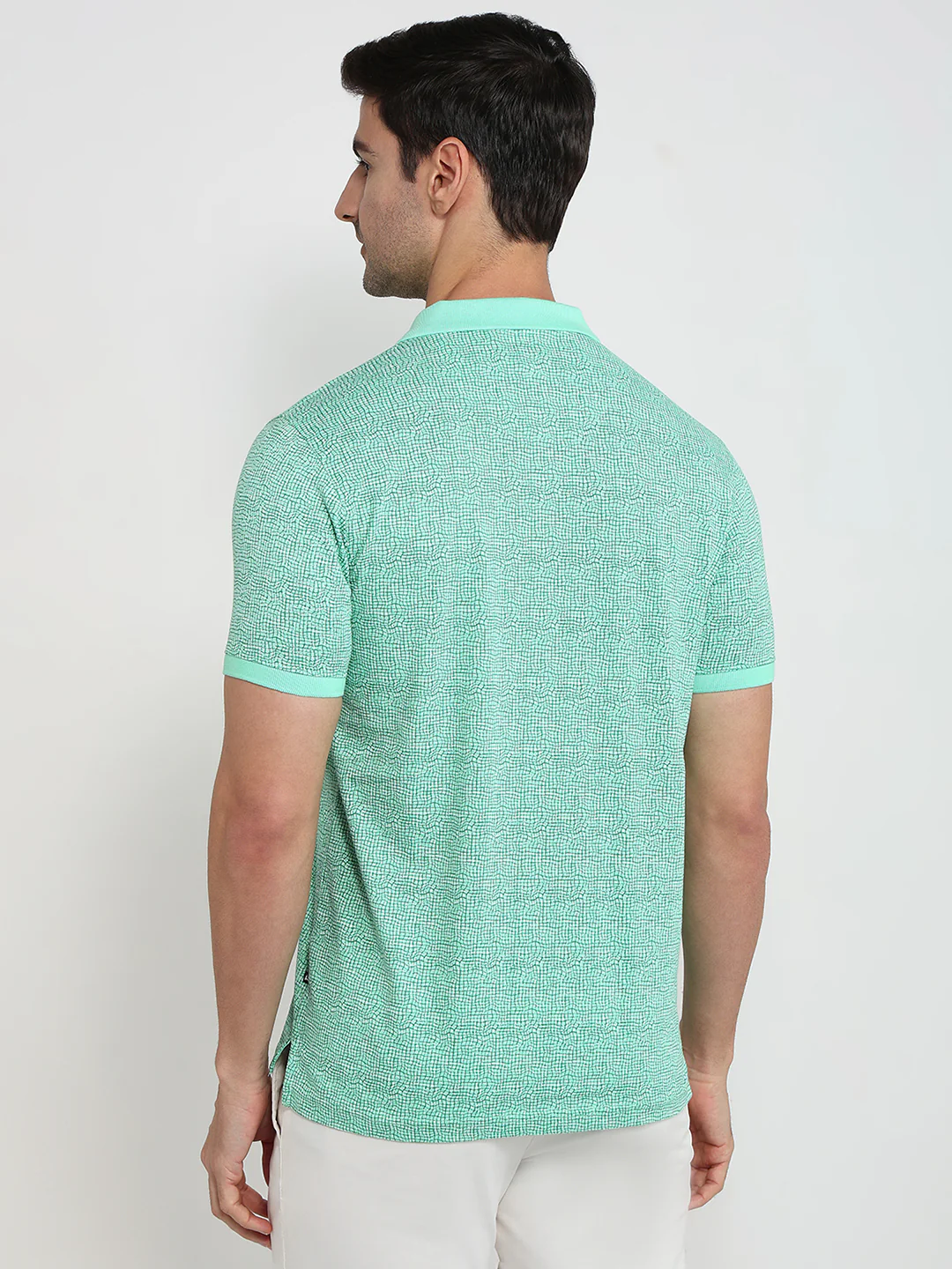 Parx Men Green Printed Regular Fit Cotton T-Shirt - Image 4