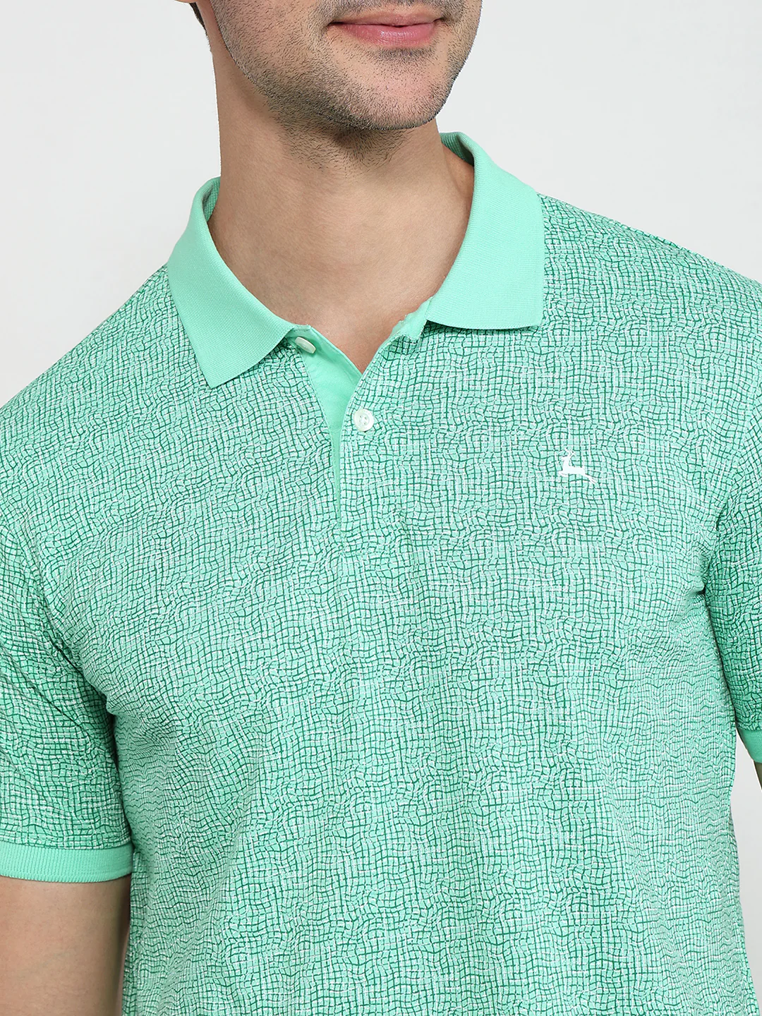 Parx Men Green Printed Regular Fit Cotton T-Shirt - Image 6