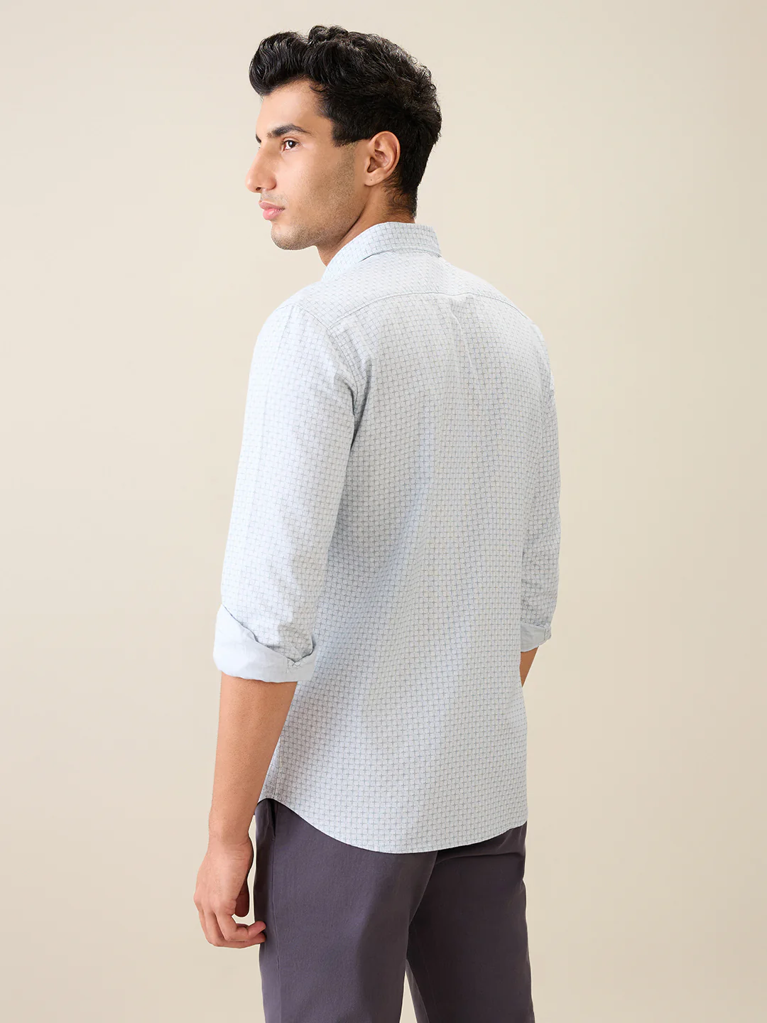 Parx Men Green Printed Slim Fit Cotton Casual Shirt - Image 4