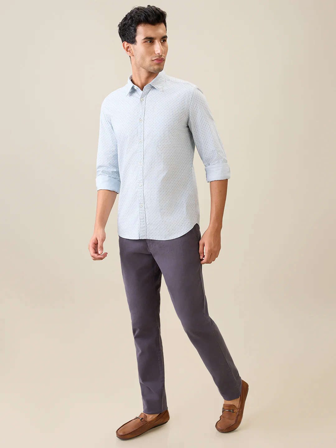 Parx Men Green Printed Slim Fit Cotton Casual Shirt - Image 5