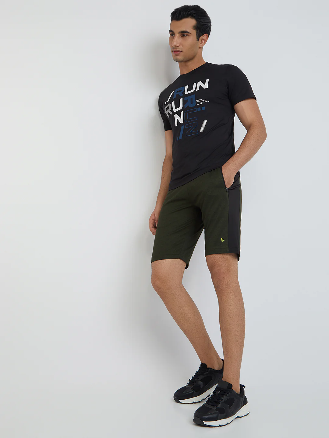 Parx Men Green Regular Fit Cut & Sew Shorts - Image 5