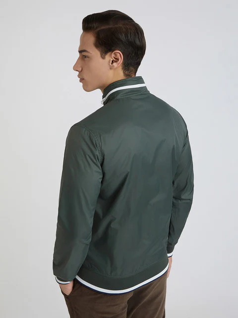 Parx Men Green Solid Polyester Jacket - Image 4