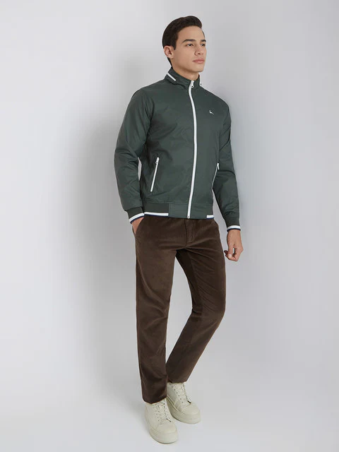 Parx Men Green Solid Polyester Jacket - Image 5