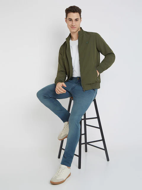 Parx Men Green Solid Polyester Jacket - Image 5