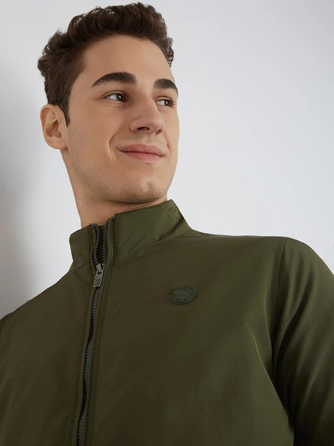 Parx Men Green Solid Polyester Jacket - Image 6