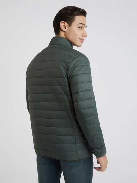Parx Men Green Solid Polyester Jacket - Image 4