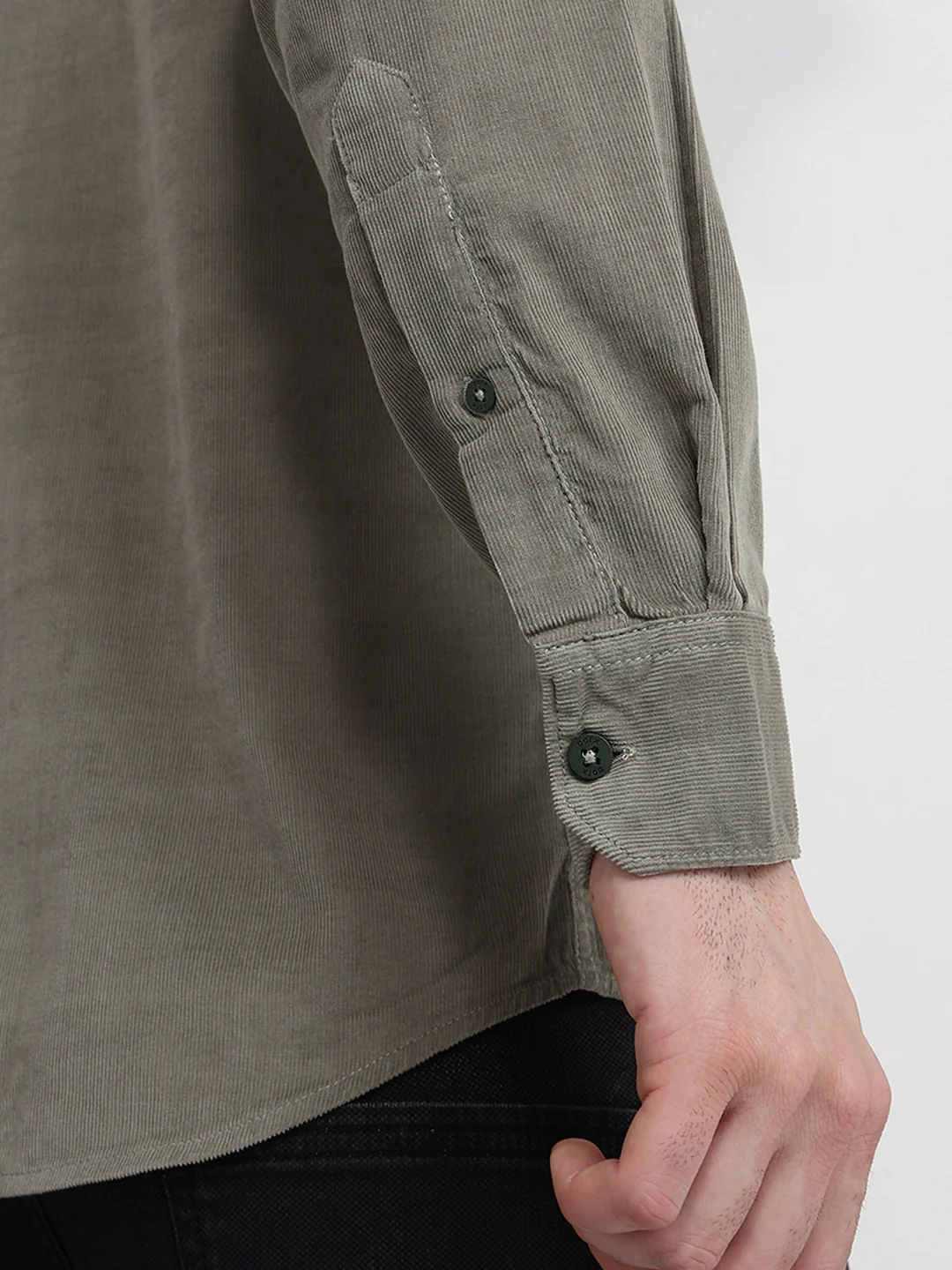 Parx Men Green Solid Slim Fit Cotton Full Sleeve Casual Shirt - Image 6