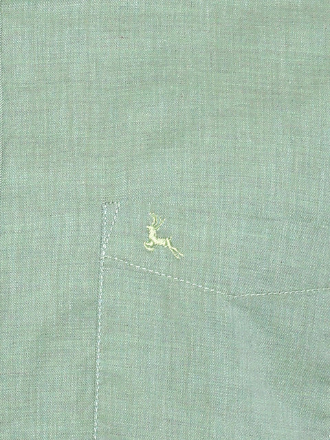 Parx Men Green Solid Slim Fit Cotton Shirt - Image 7