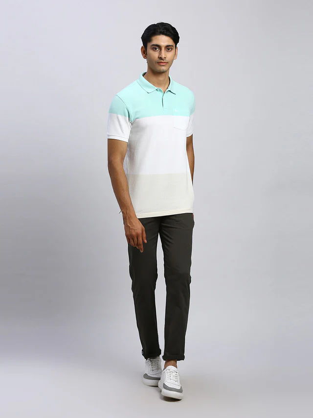 Parx Men Green Solid Tapered Fit Trouser - Image 5