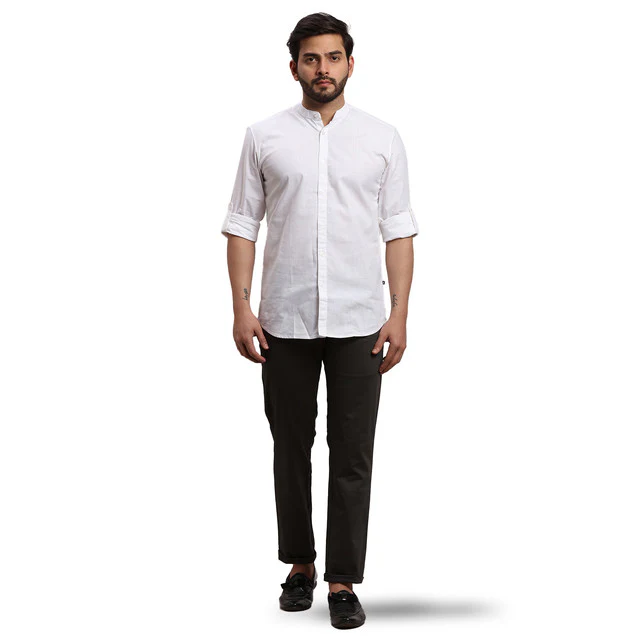 Parx Men Green Solid Tapered Fit Trouser - Image 5