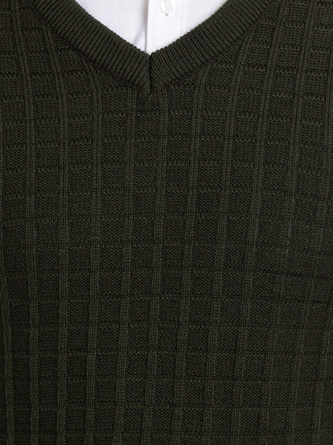 Parx Men Green Structure Acrylic Sweater - Image 7