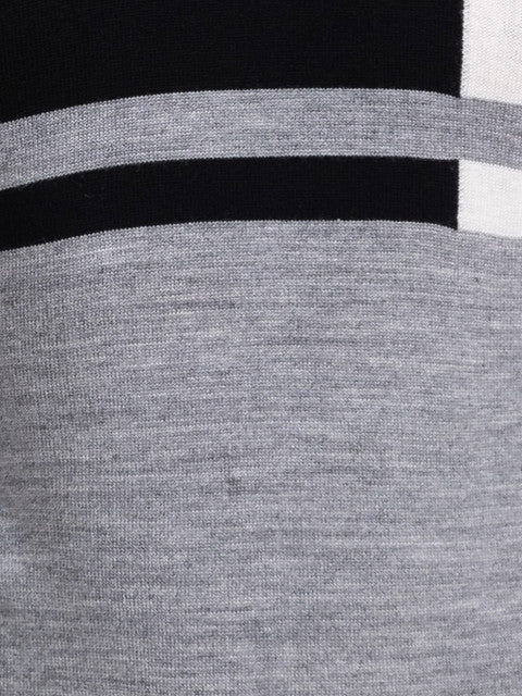 Parx Men Grey Intarsia Acrylic Sweater - Image 7