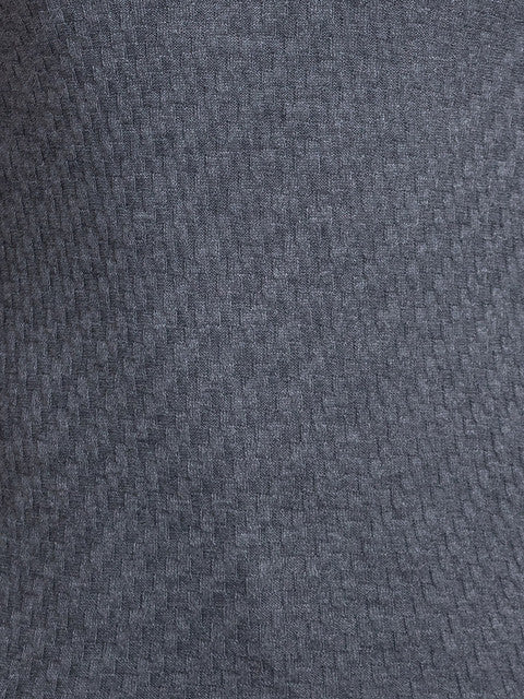 Parx Men Grey Jacquard Acrylic Sweater - Image 7