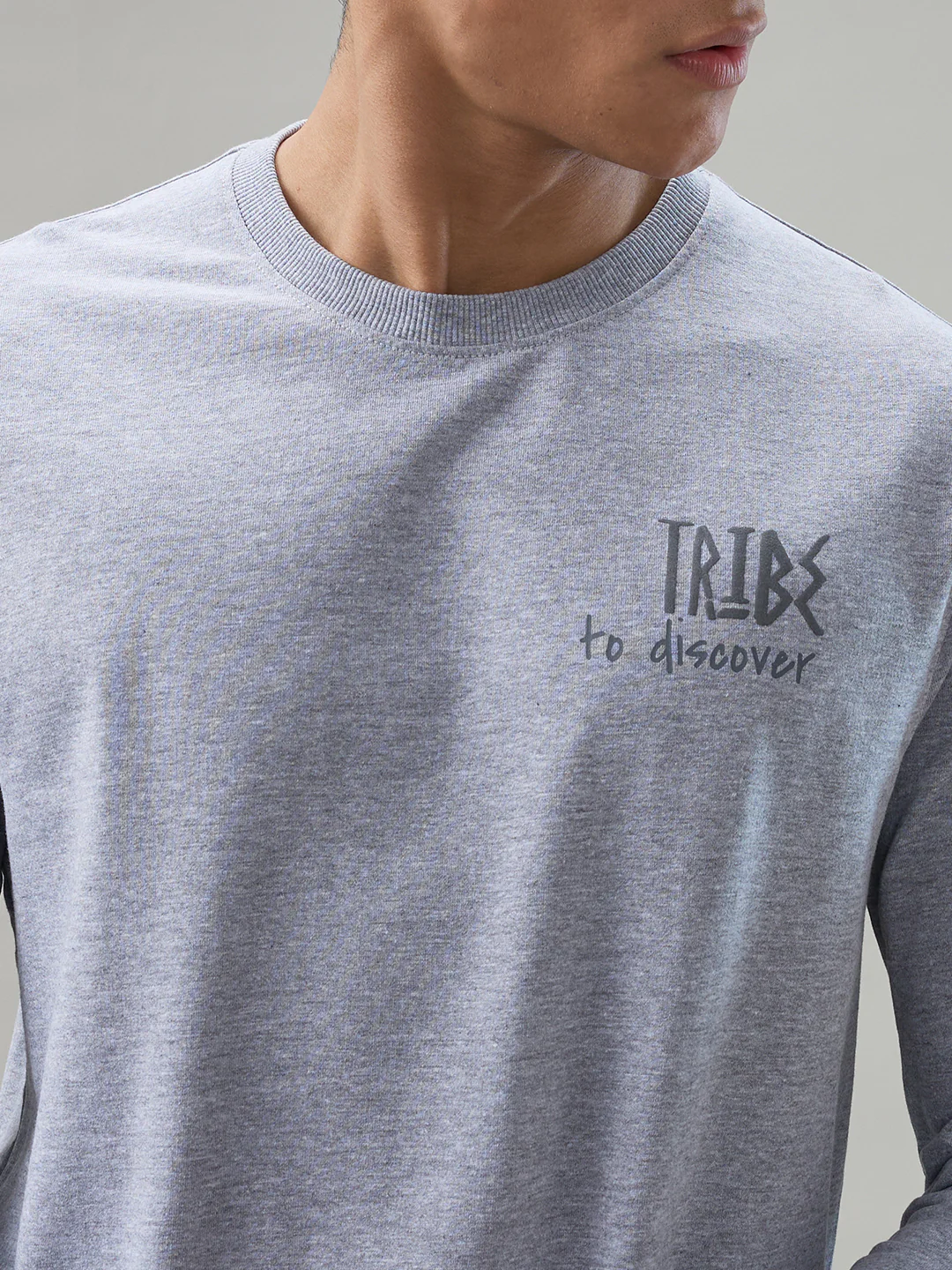 Parx Men Grey Printed Regular Fit Cotton Blend Sweatshirt - Image 6