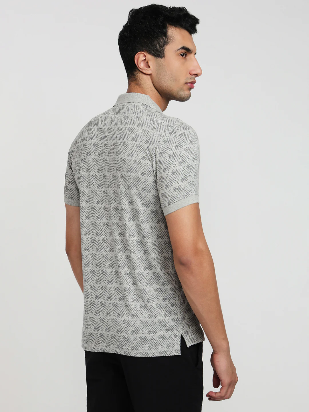 Parx Men Grey Printed Regular Fit Cotton Blend T-Shirt - Image 4