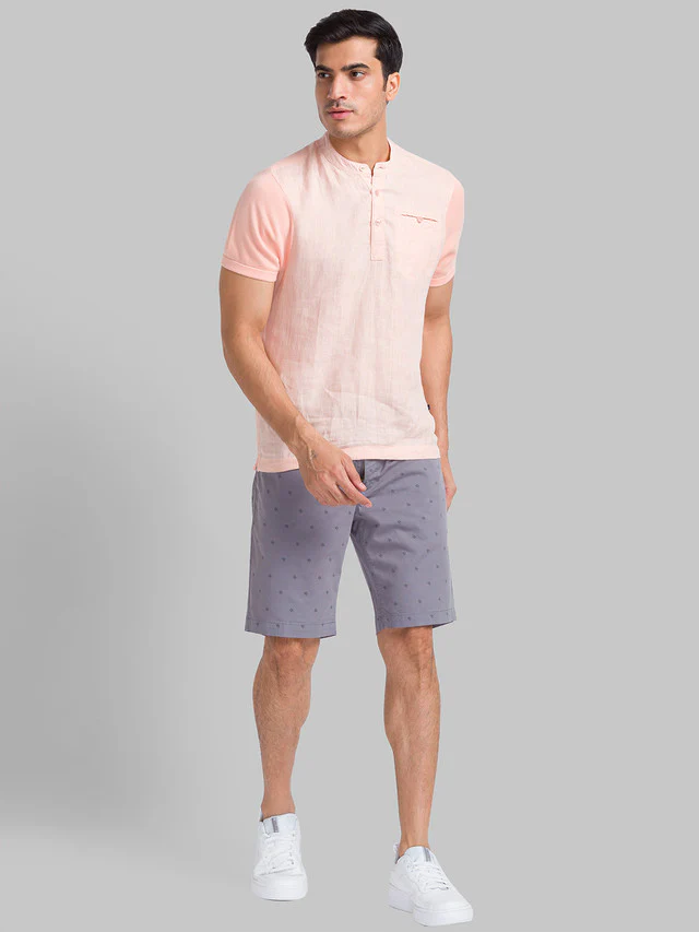 Parx Men Grey Printed Regular Fit Shorts - Image 5