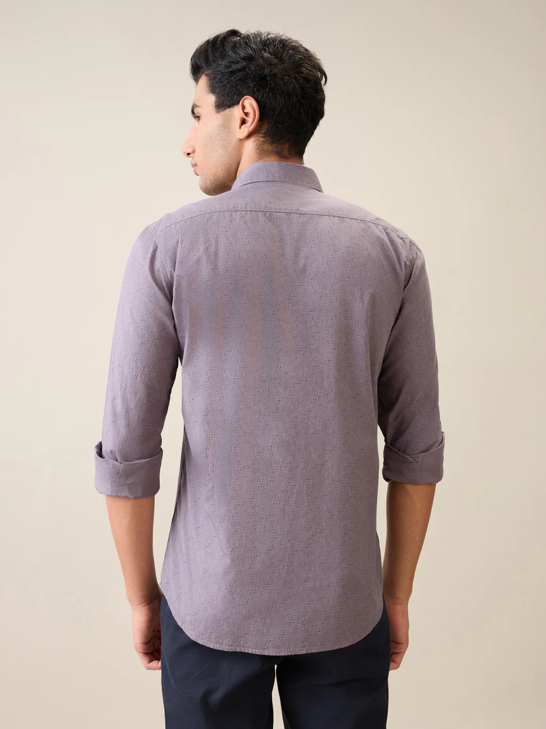 Parx Men Grey Printed Slim Fit Cotton Casual Shirt - Image 4
